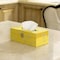 Vintiquewise Rectangular Velvet Modern Paper Facial Tissue Box Holder, Yellow QI003978_RC_YL - alternate 7